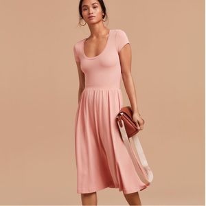 Wilfred | Aritzia | Oxymore Blush Pink Midi Dress